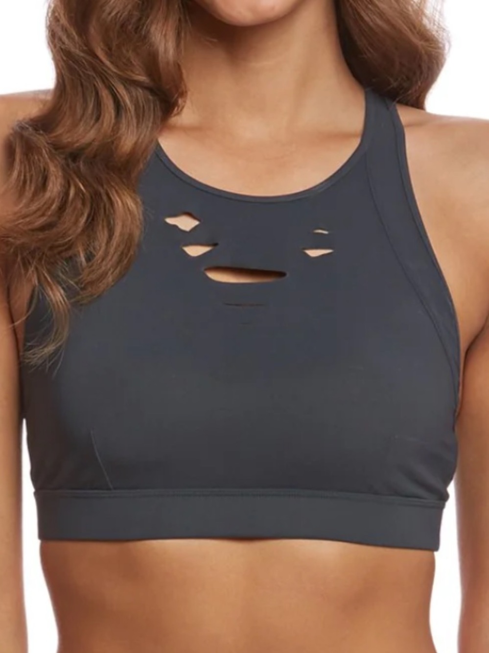 ALO Yoga Green Ripped Warrior Sports Bra Size Small